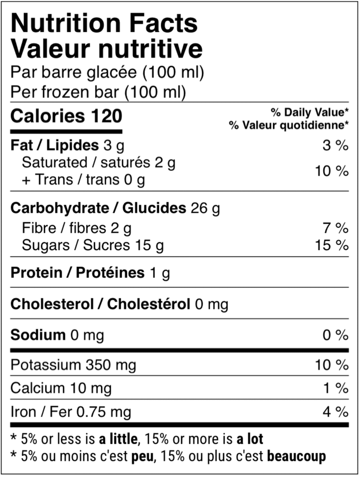 paletas banane cacao